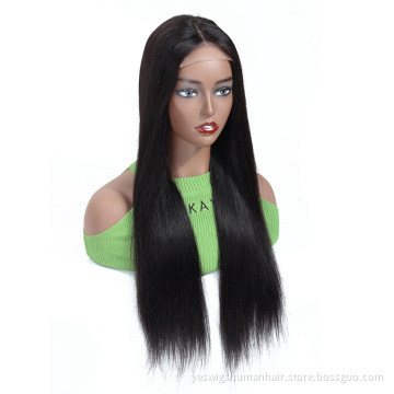 Mink Brazilian Human Hair Straight Lace Front Closure Wig For Black Women Hair Vendor Wholesale 4X4 Lace Closure Wig Human Hair